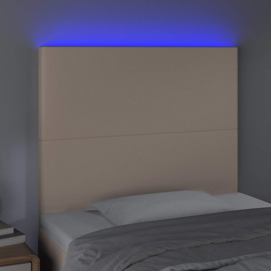 Κεφαλάρι Κρεβατιού LED Καπουτσίνο 80x5x118/128 εκ - Pakobazaar
