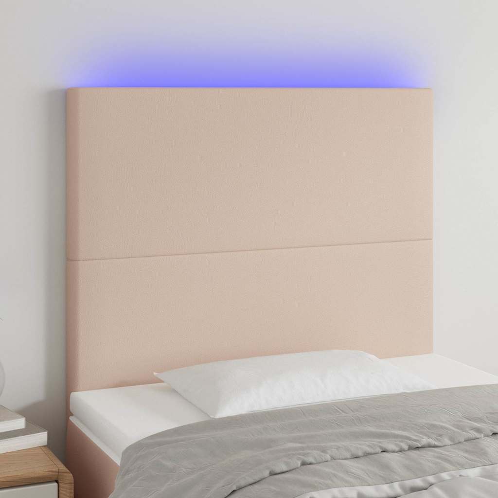 Κεφαλάρι Κρεβατιού LED Καπουτσίνο 80x5x118/128 εκ - Pakobazaar