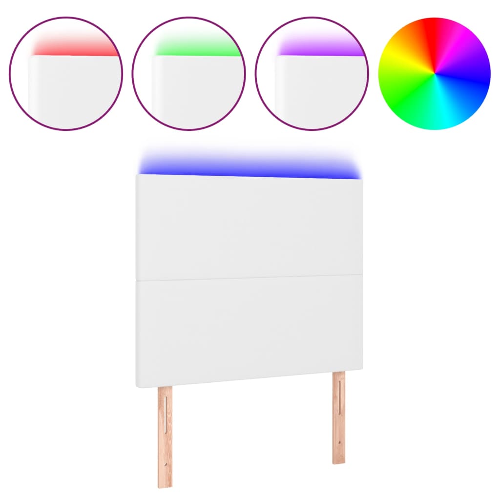 Κεφαλάρι Κρεβατιού LED Λευκό 90x5x118/128 εκ