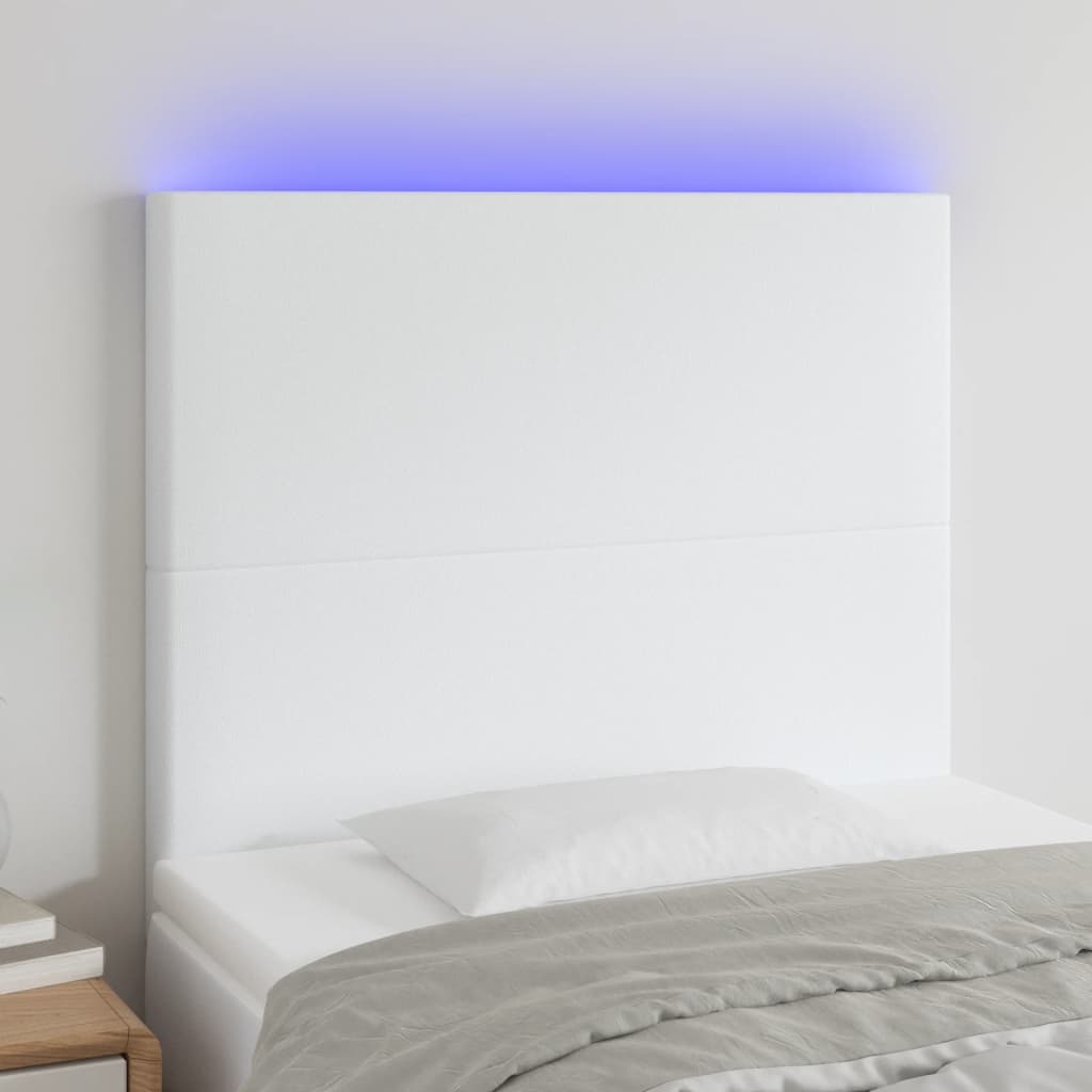 Κεφαλάρι Κρεβατιού LED Λευκό 100x5x118/128 εκ