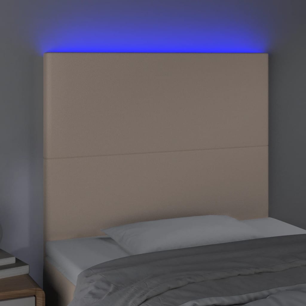 Κεφαλάρι Κρεβατιού LED Καπουτσίνο 100x5x118/128 εκ