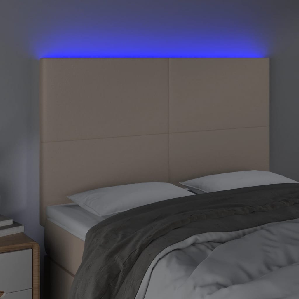 Κεφαλάρι Κρεβατιού LED Καπουτσίνο 144x5x118/128 εκ - Pakobazaar