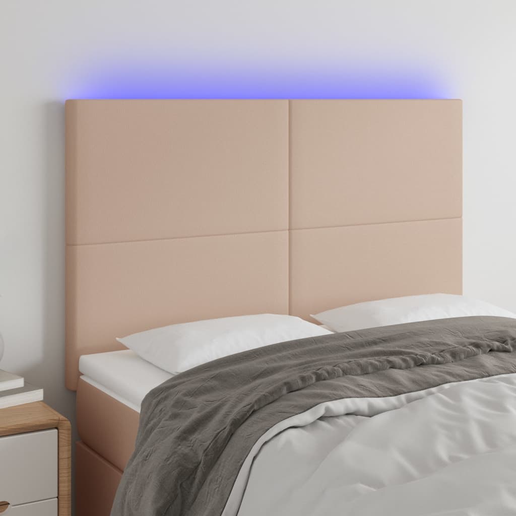 Κεφαλάρι Κρεβατιού LED Καπουτσίνο 144x5x118/128 εκ - Pakobazaar