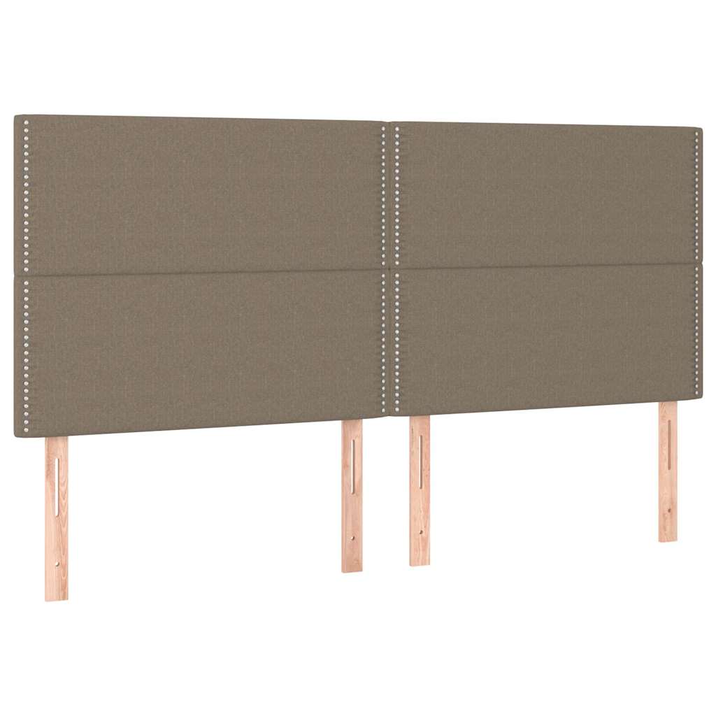 Κεφαλάρι Κρεβατιού LED Taupe 160x5x118/128 εκ. Υφασμάτινο