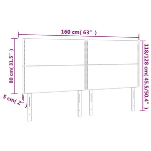 Κεφαλάρι Κρεβατιού LED Σκούρο Πράσινο 160x5x118/128 εκ.