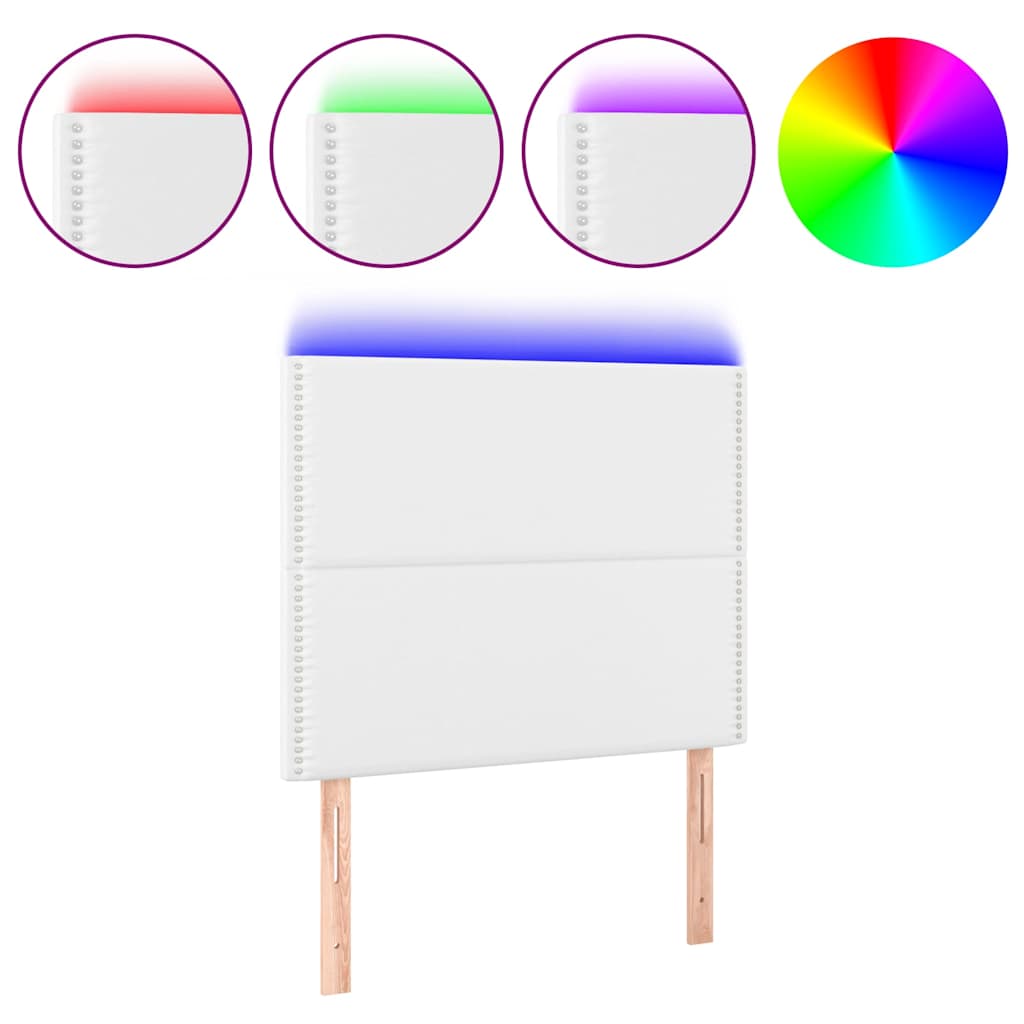 Κεφαλάρι Κρεβατιού LED Λευκό 80x5x118/128 εκ - Pakobazaar