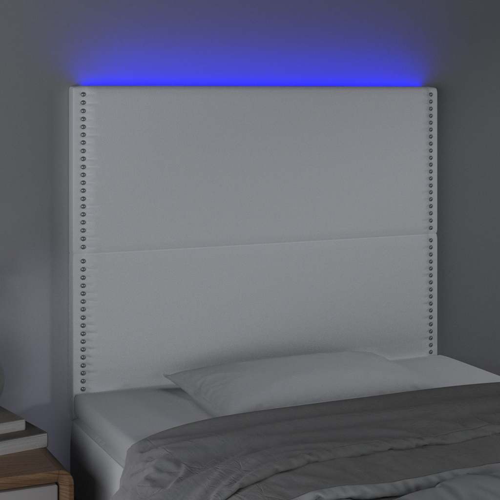 Κεφαλάρι Κρεβατιού LED Λευκό 80x5x118/128 εκ - Pakobazaar