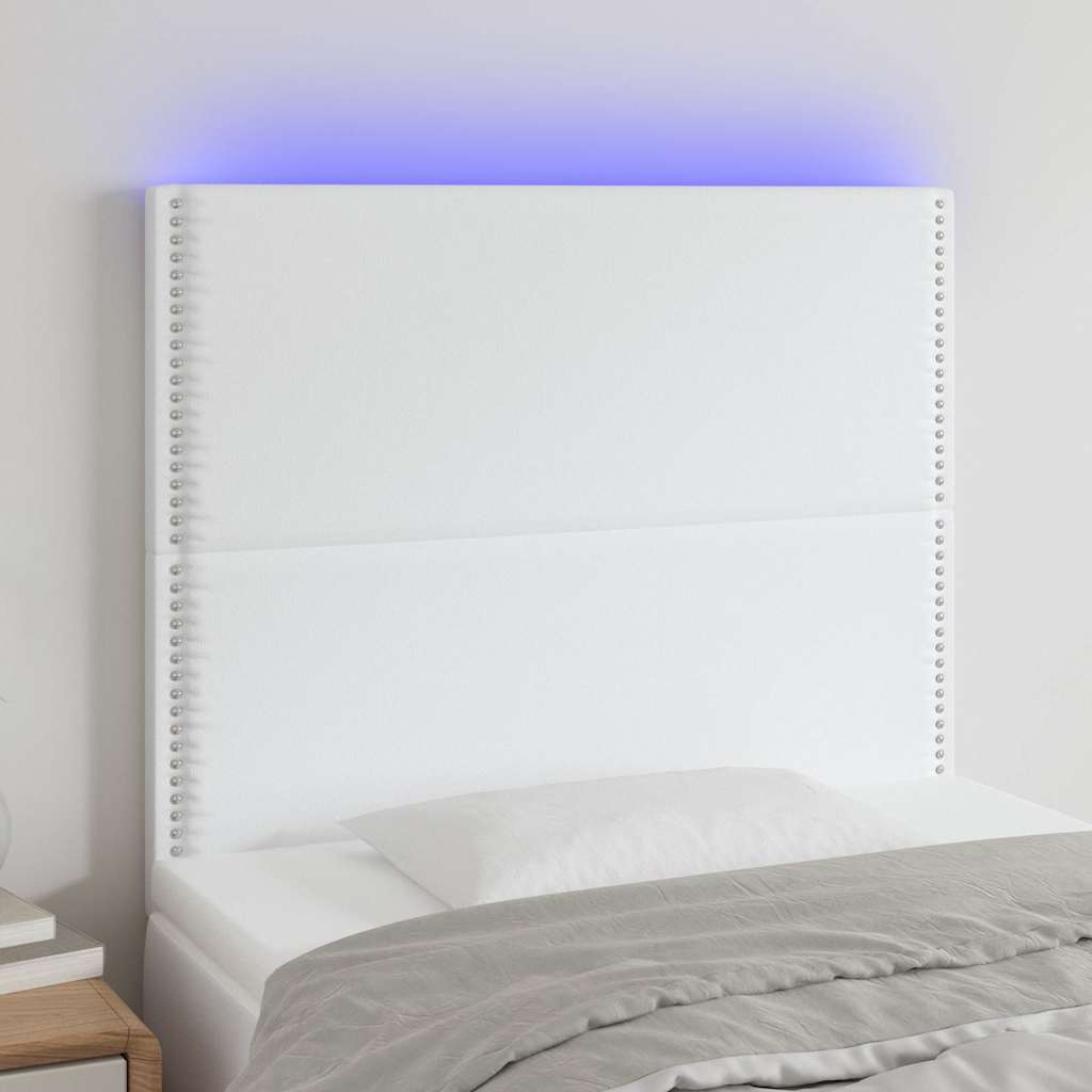 Κεφαλάρι Κρεβατιού LED Λευκό 80x5x118/128 εκ - Pakobazaar