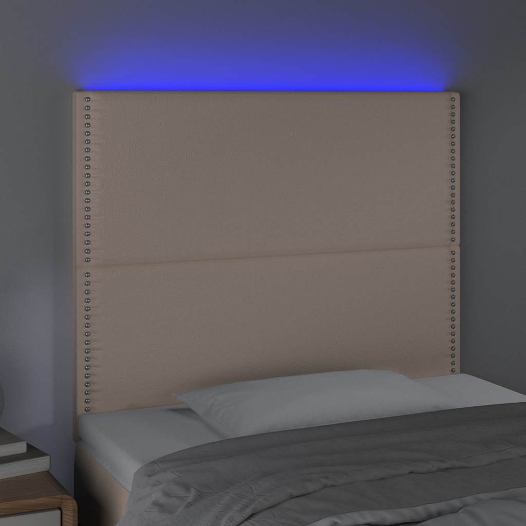 Κεφαλάρι Κρεβατιού LED Καπουτσίνο 100x5x118/128 εκ