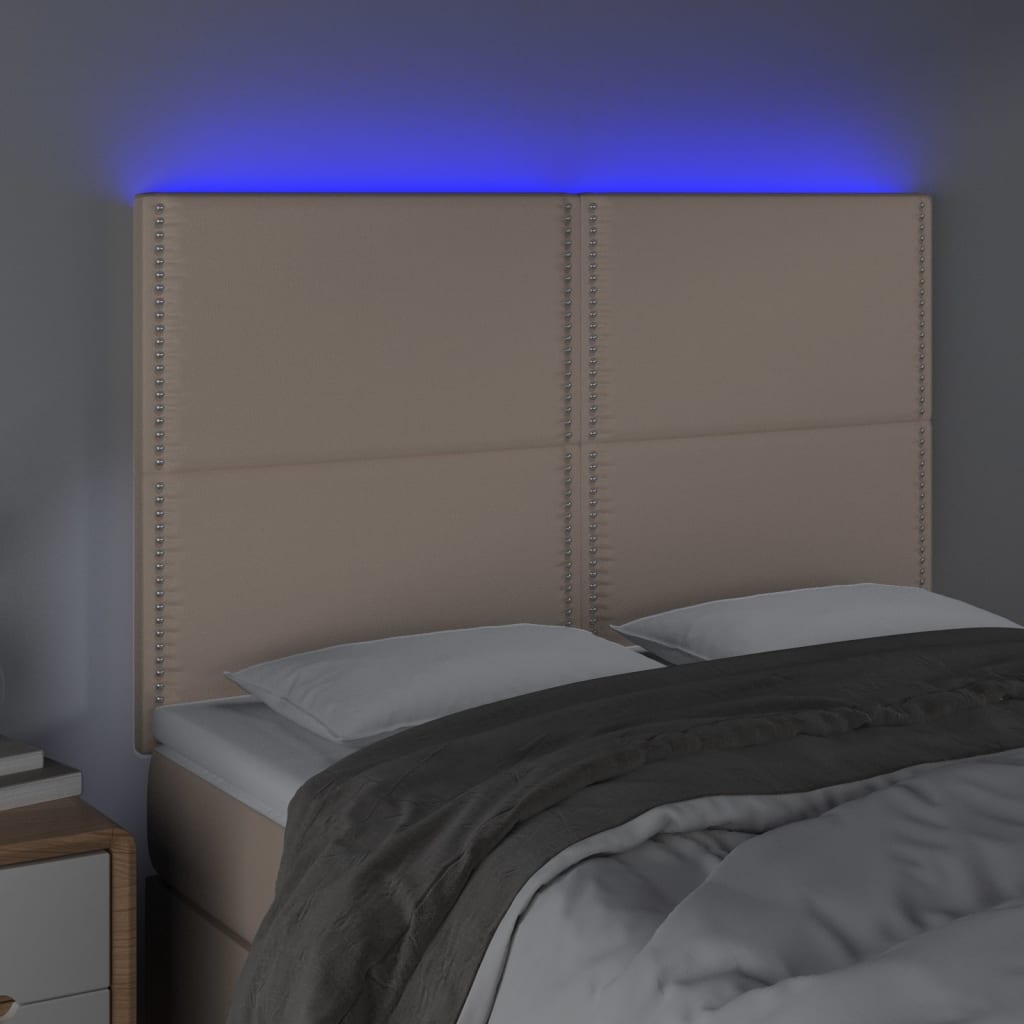 Κεφαλάρι Κρεβατιού LED Καπουτσίνο 144x5x118/128 εκ - Pakobazaar