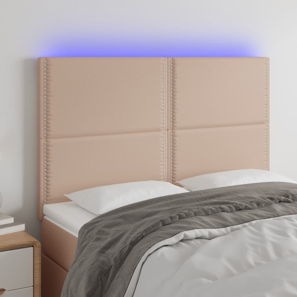 Κεφαλάρι Κρεβατιού LED Καπουτσίνο 144x5x118/128 εκ - Pakobazaar
