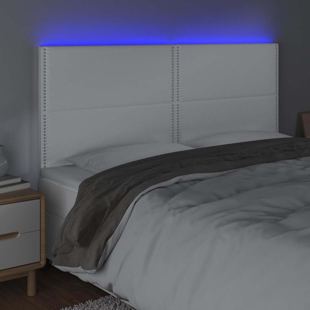 Κεφαλάρι Κρεβατιού LED Λευκό 160x5x118/128 εκ
