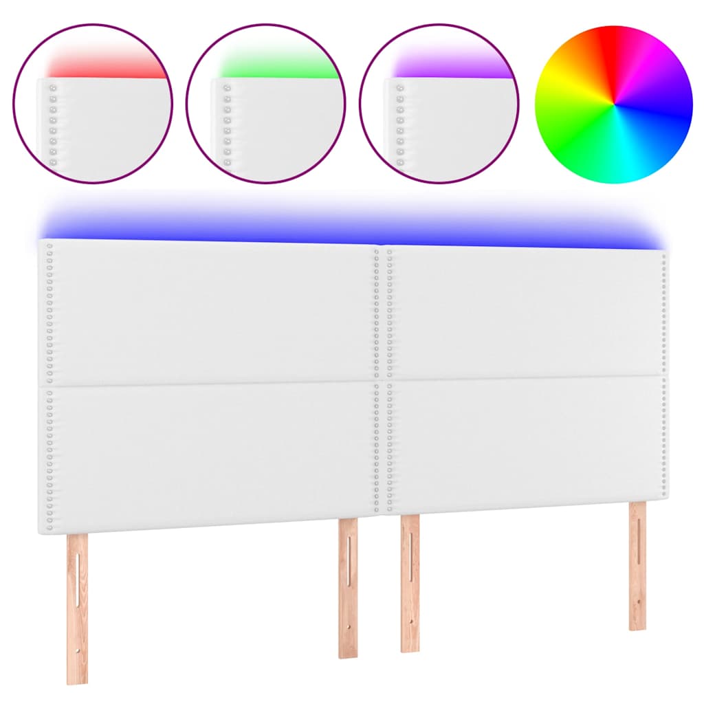 Κεφαλάρι Κρεβατιού LED Λευκό 180x5x118/128 εκ