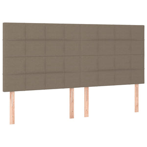 Κεφαλάρι Κρεβατιού LED Taupe 160x5x118/128 εκ. Υφασμάτινο
