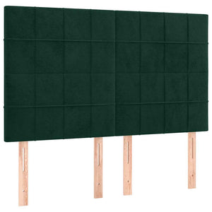 Κεφαλάρι Κρεβατιού LED Σκούρο Πράσινο 144x5x118/128 εκ.