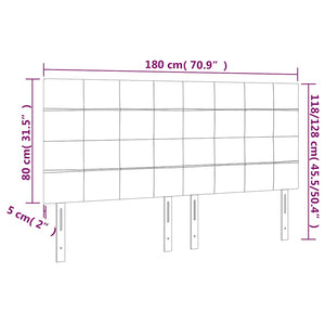 Κεφαλάρι Κρεβατιού LED Σκούρο Πράσινο 180x5x118/128 εκ.