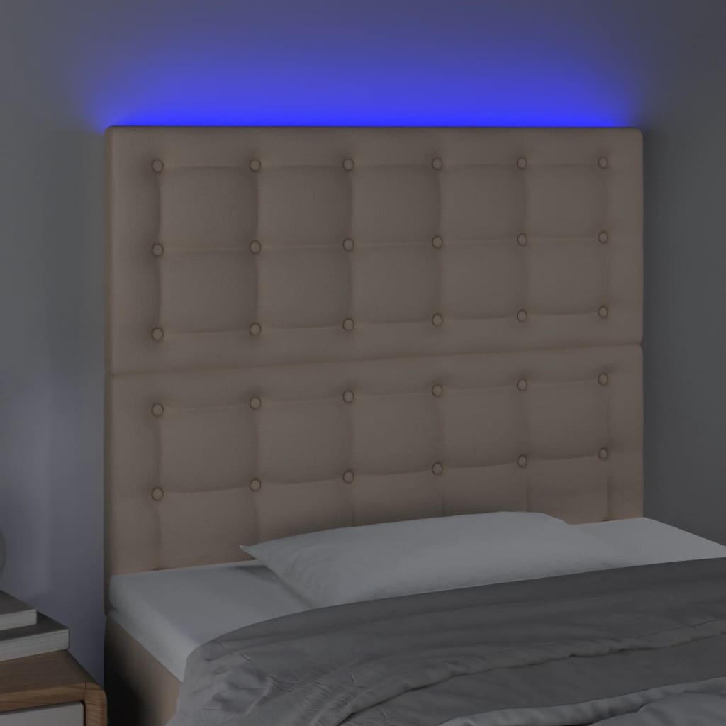 Κεφαλάρι Κρεβατιού LED Καπουτσίνο 80x5x118/128 εκ - Pakobazaar