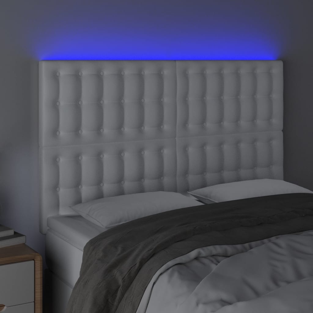 Κεφαλάρι Κρεβατιού LED Λευκό 144x5x118/128 εκ - Pakobazaar