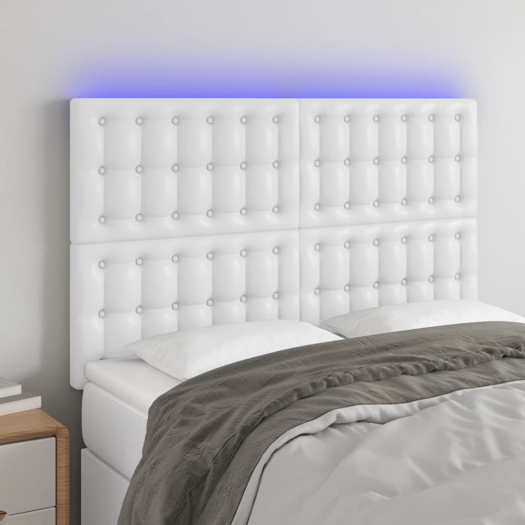 Κεφαλάρι Κρεβατιού LED Λευκό 144x5x118/128 εκ - Pakobazaar