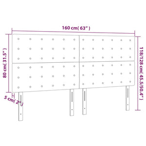 Κεφαλάρι Κρεβατιού LED Λευκό 160x5x118/128 εκ