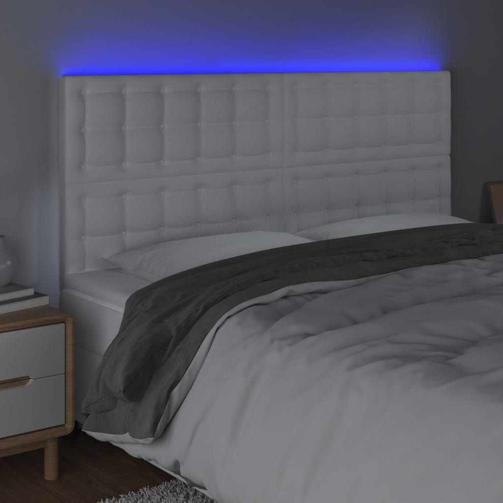 Κεφαλάρι Κρεβατιού LED Λευκό 200x5x118/128 εκ
