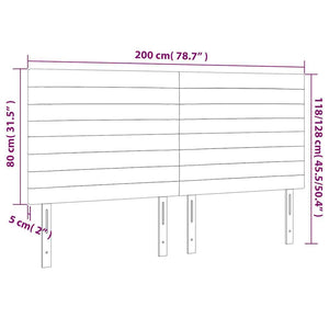Κεφαλάρι Κρεβατιού LED Πράσινο 200x5x118/128 εκ. Υφασμάτινο
