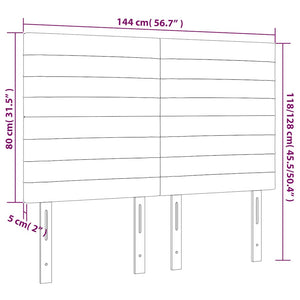 Κεφαλάρι Κρεβατιού LED Σκούρο Πράσινο 144x5x118/128 εκ.