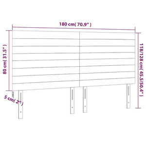 Κεφαλάρι Κρεβατιού LED Σκούρο Πράσινο 180x5x118/128 εκ.