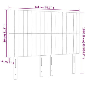 Κεφαλάρι Κρεβατιού LED Πράσινο 144x5x118/128 εκ. Υφασμάτινο