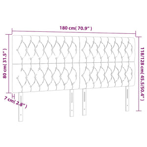 Κεφαλάρι Κρεβατιού LED Σκούρο Πράσινο 180x7x118/128 εκ.