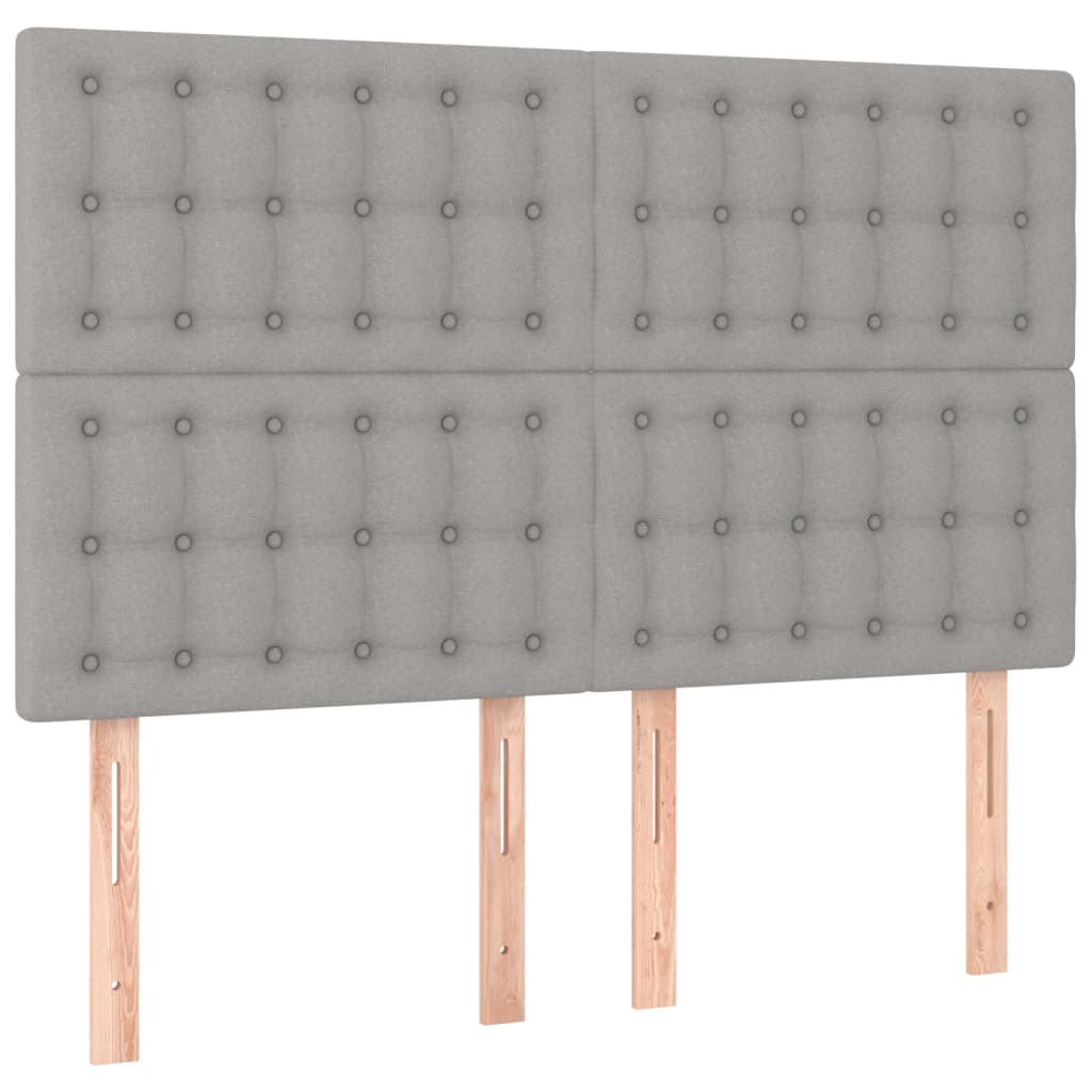 Κεφαλάρι Κρεβατιού LED Ανοιχτό Γκρι 144x5x118/128 εκ.