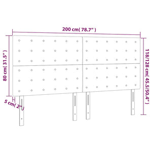 Κεφαλάρι Κρεβατιού LED Σκούρο Πράσινο 200x5x118/128 εκ.