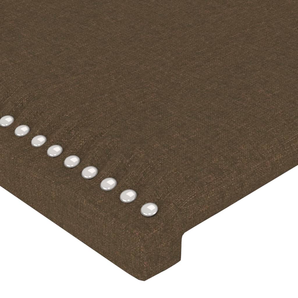 Κεφαλάρι Κρεβατιού LED Σκούρο Καφέ 83x16x78/88 εκ. Υφασμάτινο
