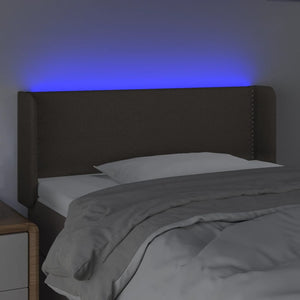 Κεφαλάρι Κρεβατιού LED Taupe 93x16x78/88 εκ. Υφασμάτινο