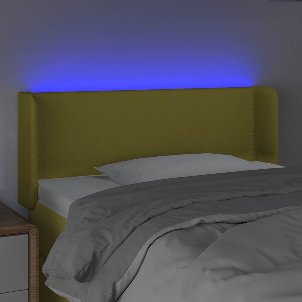 Κεφαλάρι Κρεβατιού LED Πράσινο 103x16x78/88 εκ. Υφασμάτινο - Pakobazaar