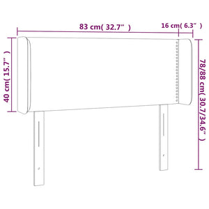 Κεφαλάρι Κρεβατιού LED Σκούρο Πράσινο 83x16x78/88 εκ. Βελούδινο
