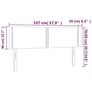Κεφαλάρι Κρεβατιού LED Σκούρο Πράσινο 147x16x78/88εκ. Βελούδινο