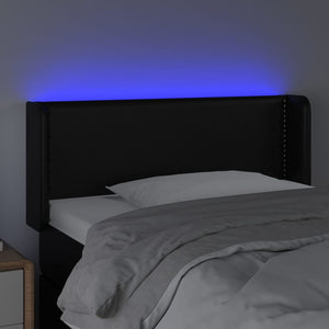 Κεφαλάρι Κρεβατιού LED Μαύρο 103x16x78/88 εκ. Συνθετ. Δέρμα