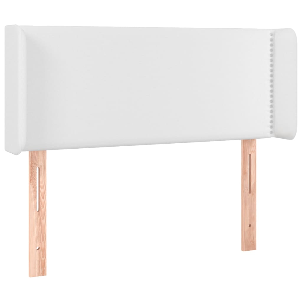 Κεφαλάρι Κρεβατιού LED Λευκό 103x16x78/88 εκ. Συνθετ. Δέρμα