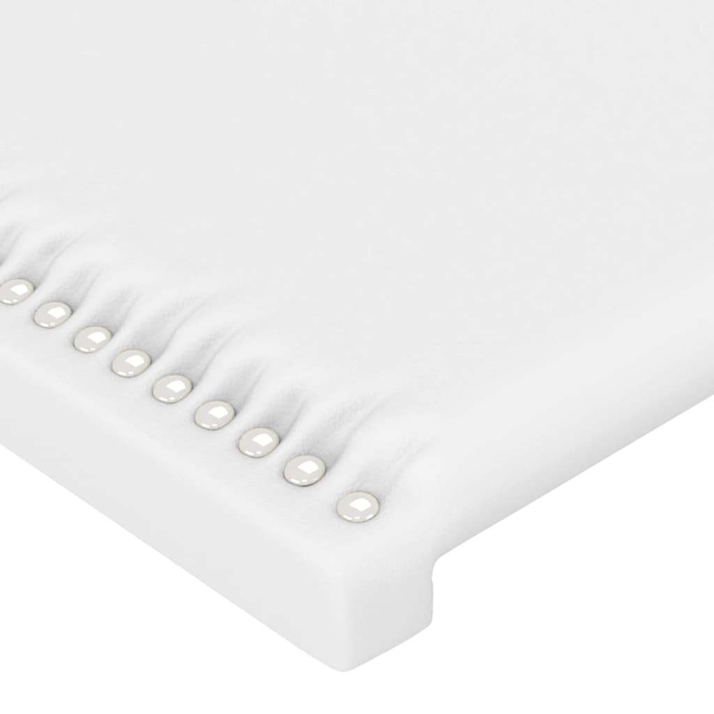 Κεφαλάρι Κρεβατιού LED Λευκό 147x16x78/88 εκ. Συνθετ. Δέρμα - Pakobazaar