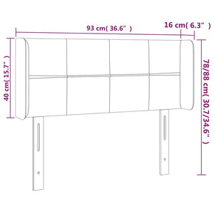 Κεφαλάρι Κρεβατιού LED Taupe 93x16x78/88 εκ. Υφασμάτινο