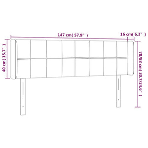 Κεφαλάρι Κρεβατιού LED Σκούρο Πράσινο 147x16x78/88εκ. Βελούδινο