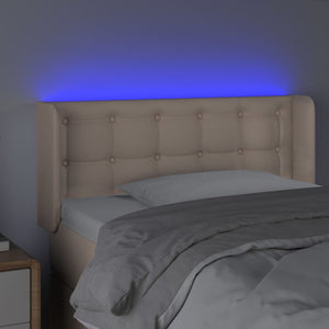 Κεφαλάρι Κρεβατιού LED Καπουτσίνο 93x16x78/88 εκ. Συνθετ. Δέρμα - Pakobazaar