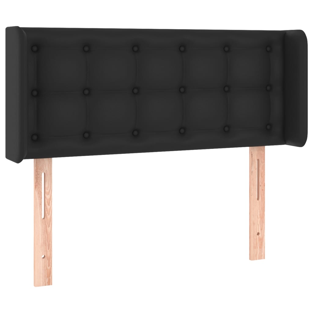 Κεφαλάρι Κρεβατιού LED Μαύρο 103x16x78/88 εκ. Συνθετ. Δέρμα