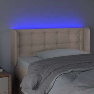 Κεφαλάρι Κρεβατιού LED Καπουτσίνο 103x16x78/88εκ. Συνθετ. Δέρμα