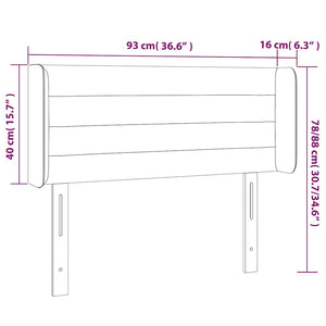 Κεφαλάρι Κρεβατιού LED Πράσινο 93x16x78/88 εκ. Υφασμάτινο