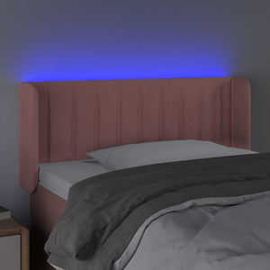 Κεφαλάρι Κρεβατιού LED Ροζ 93x16x78/88 εκ. Βελούδινο