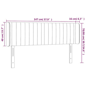 Κεφαλάρι Κρεβατιού LED Σκούρο Πράσινο 147x16x78/88εκ. Βελούδινο