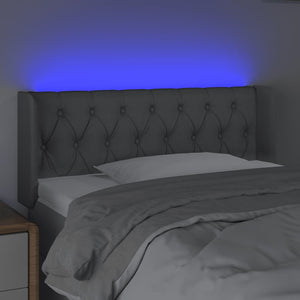Κεφαλάρι Κρεβατιού LED Ανοιχτό Γκρι 103x16x78/88 εκ. Υφασμάτινο
