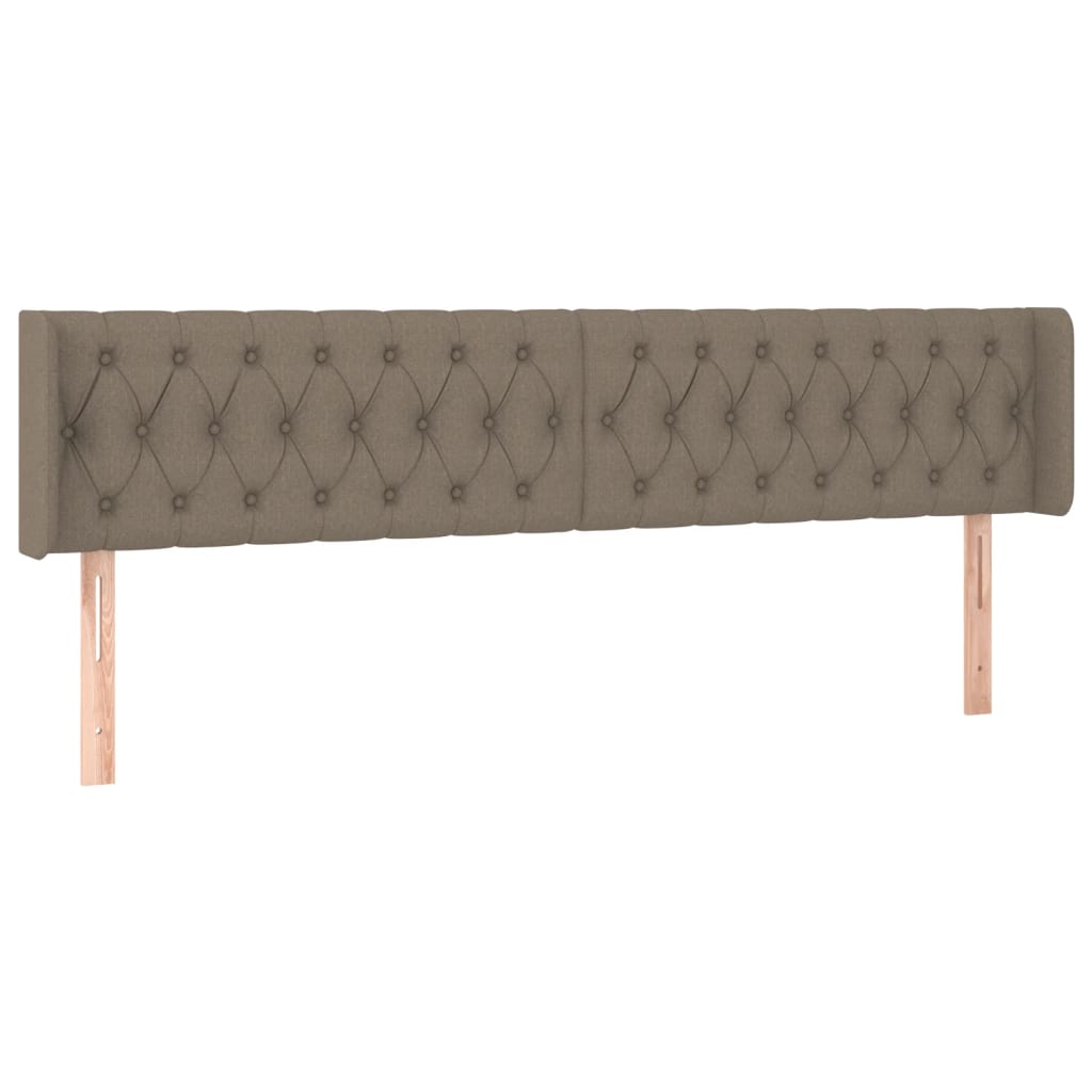 Κεφαλάρι Κρεβατιού LED Taupe 183x16x78/88 εκ. Υφασμάτινο